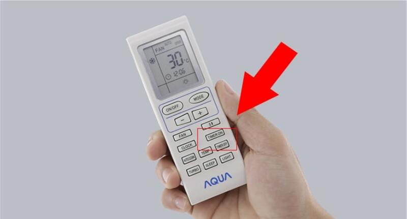 cách hẹn giờ điều hòa Aqua