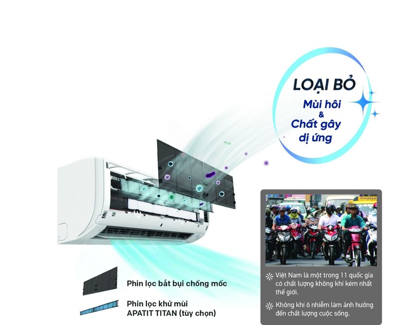 chế độ khử mùi của điều hoà
