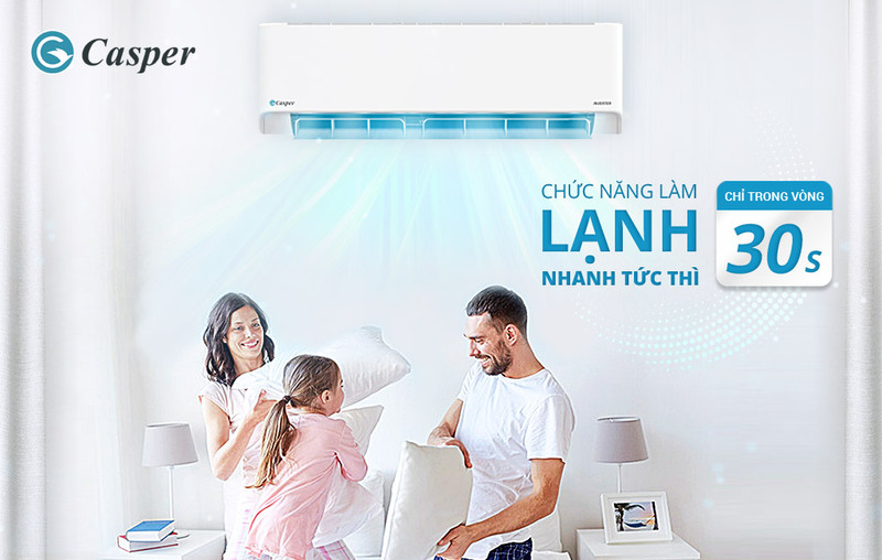 Điều hòa Casper 1 chiều 12000BTU Inverter GC-12IA32