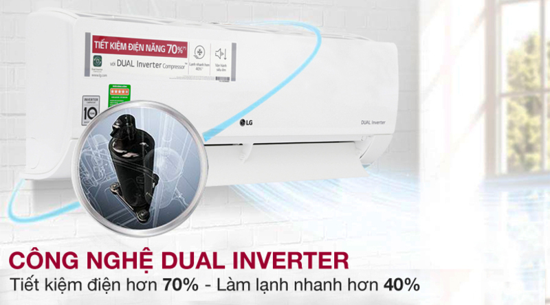 Điều hòa LG 1 Chiều Inverter 9000BTU V10ENW