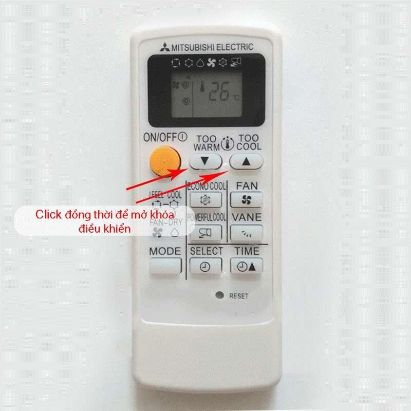 Điều khiển điều hòa bị khóa