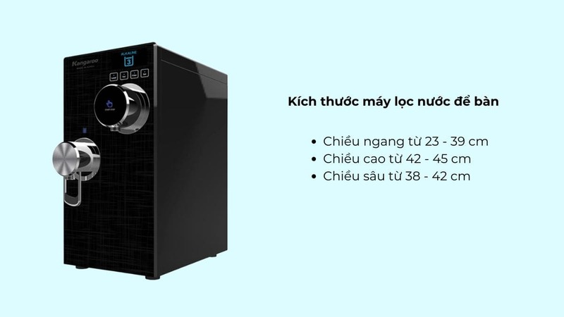 kích thước máy lọc nước