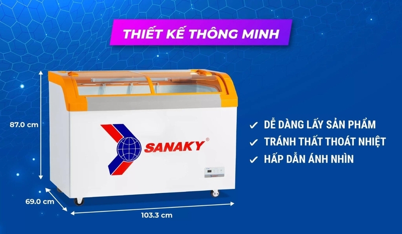 Tủ đông Sanaky 280 lít VH-3899KB