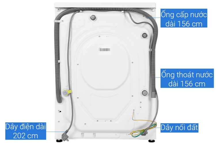 Máy giặt Aqua Inverter 8 KG AQD-A800F W 